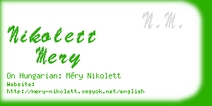 nikolett mery business card