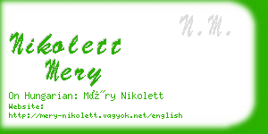nikolett mery business card